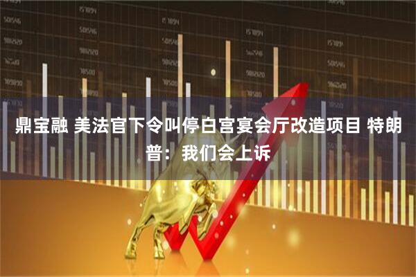 鼎宝融 美法官下令叫停白宫宴会厅改造项目 特朗普：我们会上诉