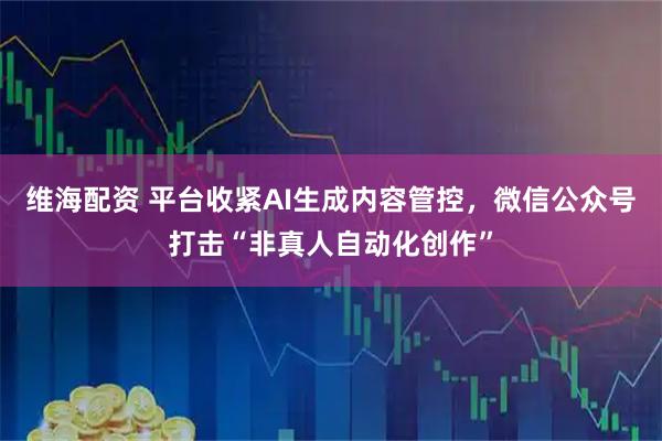 维海配资 平台收紧AI生成内容管控，微信公众号打击“非真人自动化创作”